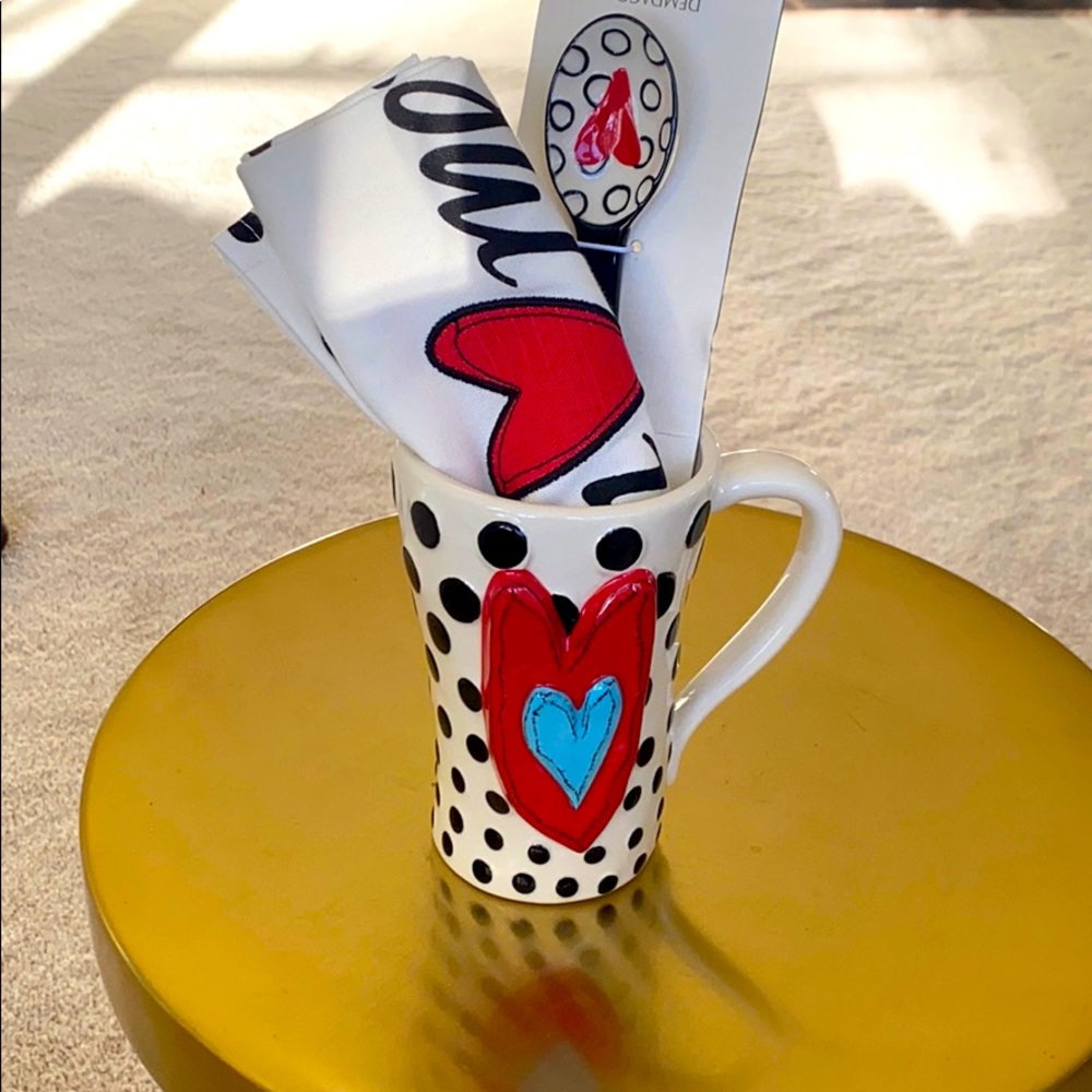 New Valentine gift set: mug, towel and spoon